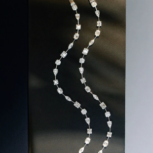 18k Diamond Natural European and American Necklace Bracelet Skinny Bride Yarn Color Diamond Jewelry