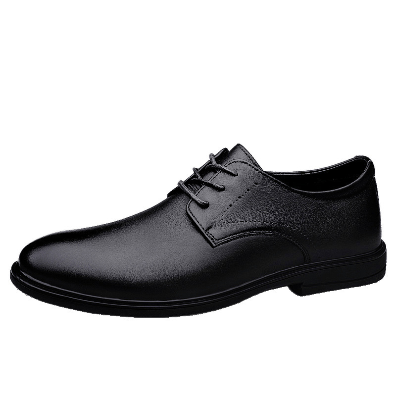 Nuevos zapatos de cuero formal de cuero de cabeza de oficina zapatos de cuero casuales comerciales para hombres zapatos de derby simples de cuatro estaciones image 5
