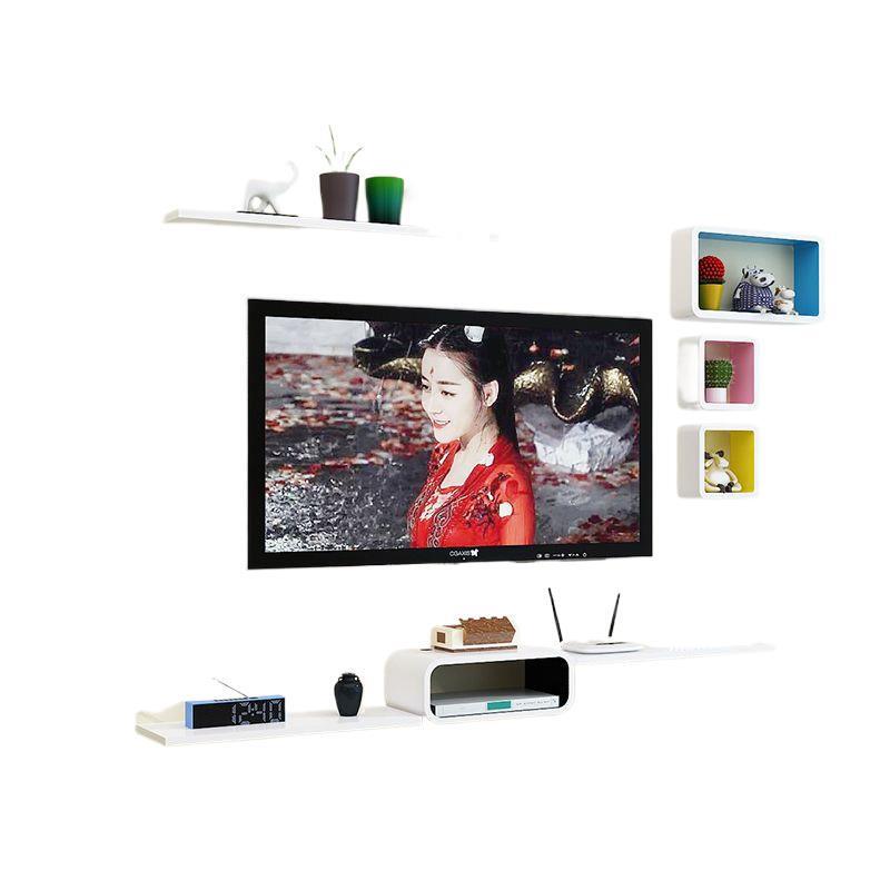 壁掛けラック、壁掛け、リビングルームのテレビの背景の壁、寝室の壁掛け、パンチフリーの壁の装飾、クリエイティブな格子|undefined