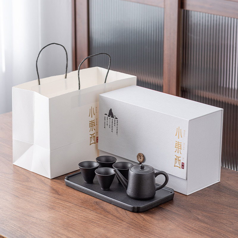 Juego de té japonés con bandeja de té Kung Fu, un juego completo de utensilios de té, regalo, tetera de cerámica, taza de té, impresión al por mayor, LOGOTIPO