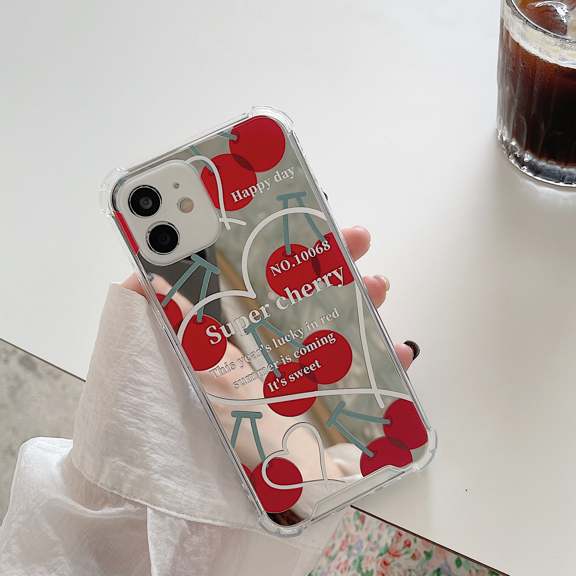 40g Weight Huawei, Xiaomi, iPhone Applicable Brands Phone Cases Classification tpu Material Cherry Pattern Sweet, Simple Style Style Painted Craft Tpu Cherry Painted Sweet Simple Style Phone Cases Phone Accessories 1