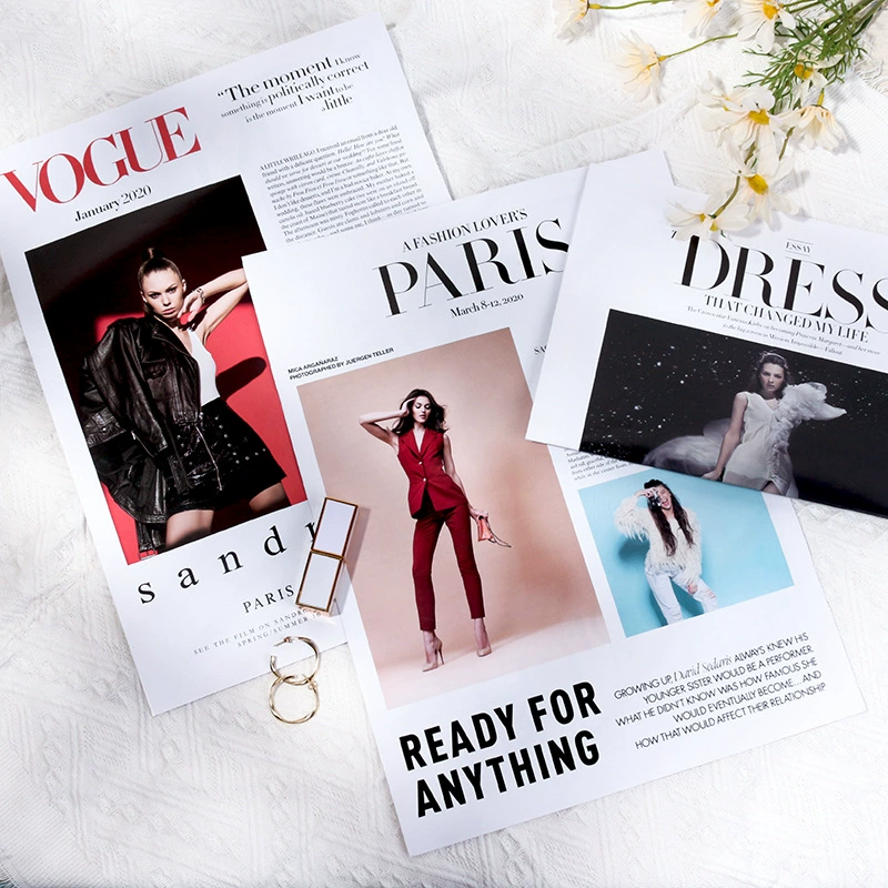 Ins Мода Большая газета Фото Реквизит фотография модель поза фон набор украшения Журнал Стиль Ретро плакат