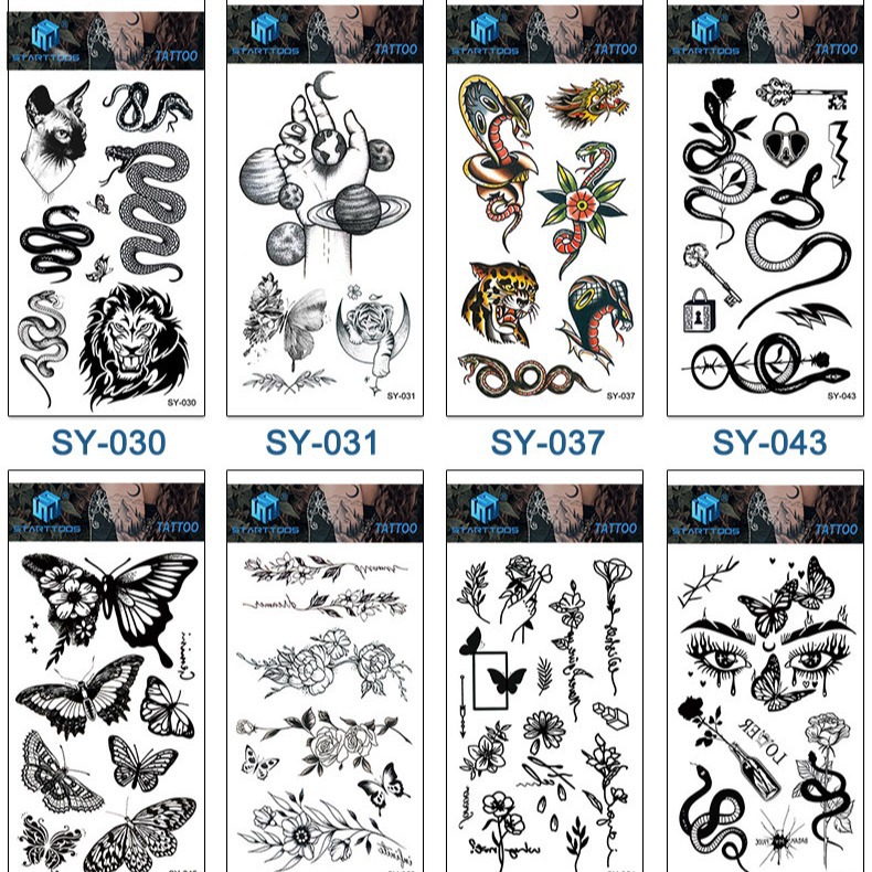 Spot mayorista transfronterizo dulce y simple viento tatuaje de dedo moda cool tatuaje desechable tendencia