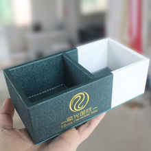 酒店用品皮具茶叶盒茶包盒咖啡奶茶糖包收纳盒双格茶叶盒多格定