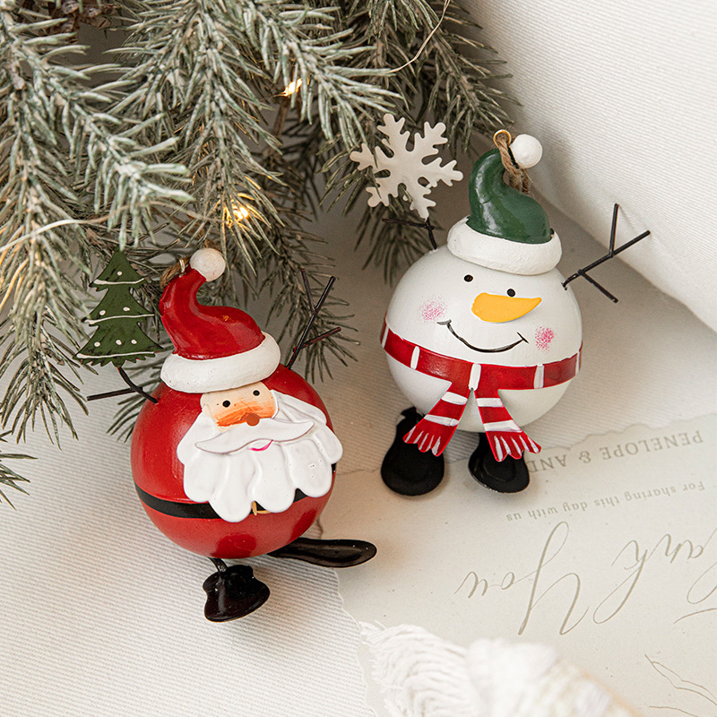 Nuevo hierro decoraciones de Navidad escena creativa diseño contador escritorio ventana decoración apoyos lindo