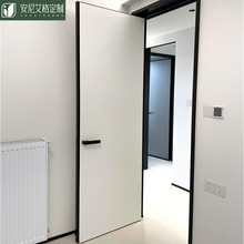 极简铝木门涂料门披灰款门墙一体卧室门入户门现代简约门平开门