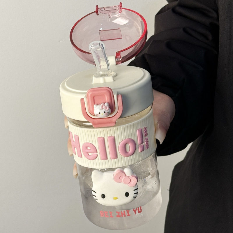 Straw Cup Summer Girls High-value New Style 2025 Cup Student Plastic Cup Drop-resistant Sports Portable