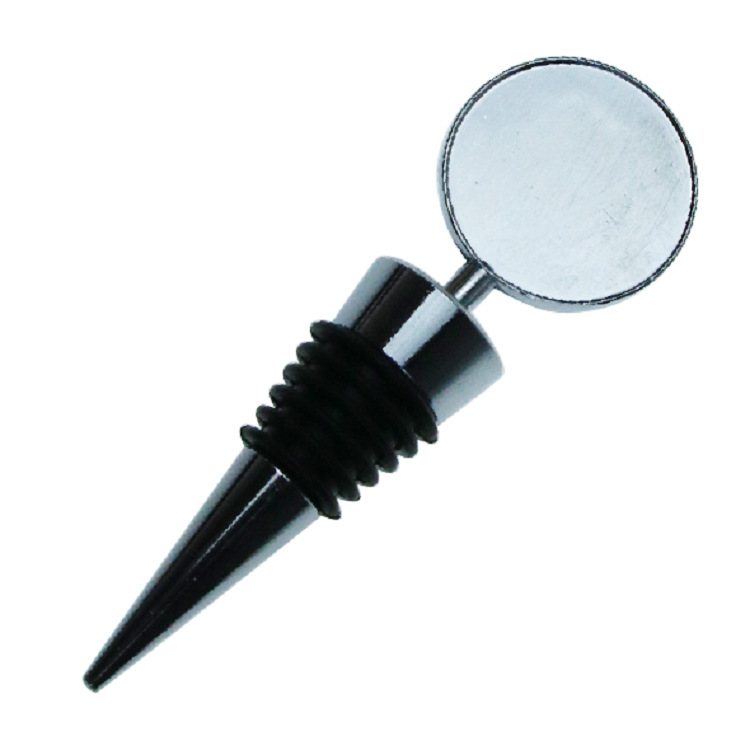 Cruz-frontera DIY vino tapón de aleación de zinc epoxi vino tapón de aleación de aluminio redondo cuadrado en forma de corazón tapón de vino