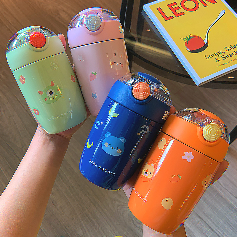 Simple Cute Beast Pattern 304 Stainless Steel Vacuum Flask display picture 16