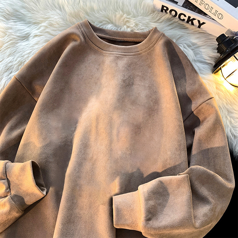 Бархатная кофейная толстовка