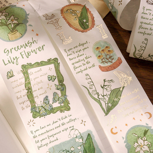 Lover of Letters and Paper Tape Starry Stars and All Living Things Series Plant Handbook Decoration Materials Cycle Sticker