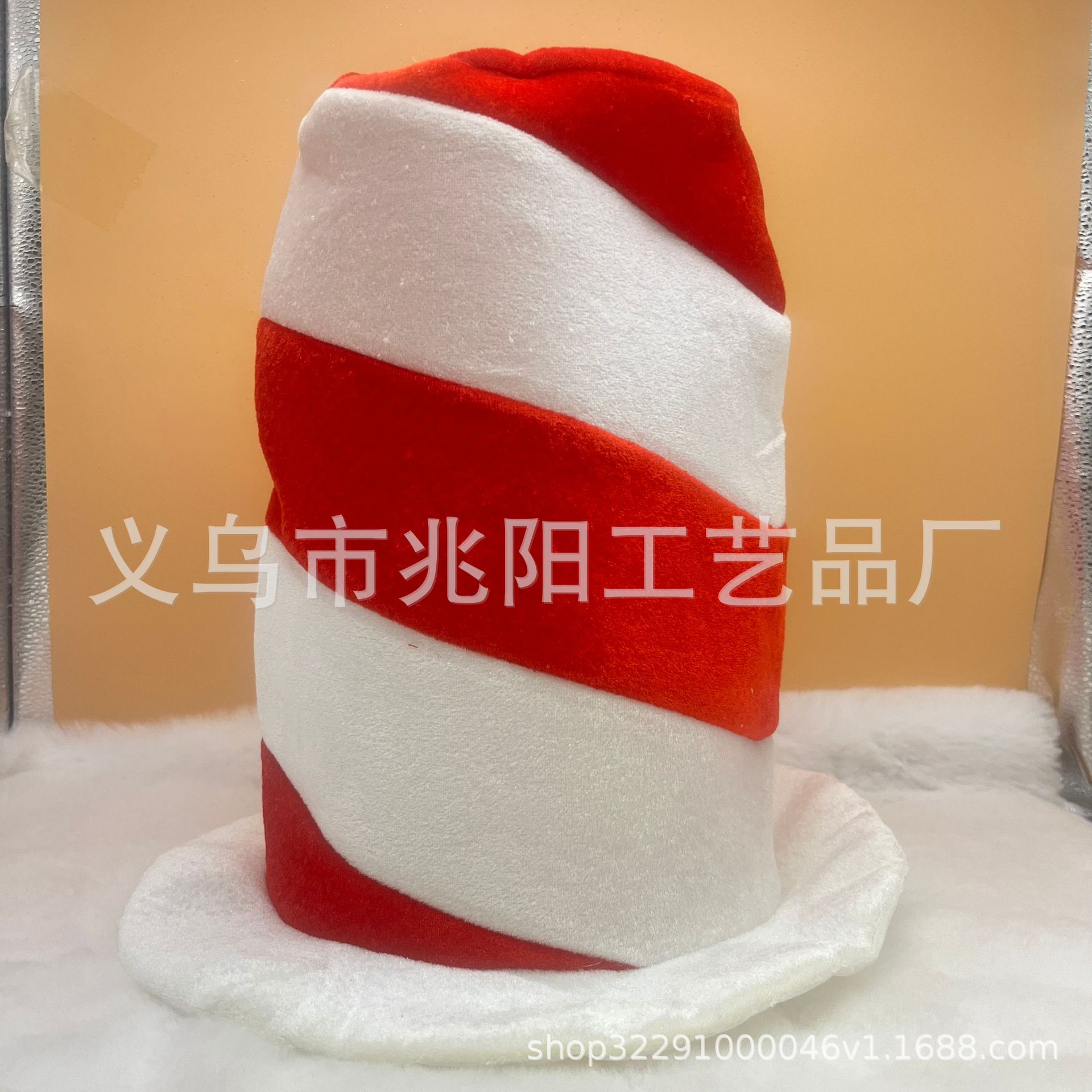 Sombrero de Navidad directo de fábrica rojo y blanco rayas decoraciones de Navidad FIESTA DE Navidad decoración de Navidad sombrero