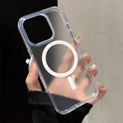 适用iPhone16ProMax手机壳简约磨砂磁吸苹果15透明防摔保护套14