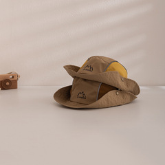 兒童帽子春夏防曬帽韓版潮流撞色百搭漁夫帽戶外登山露營遮陽盆帽