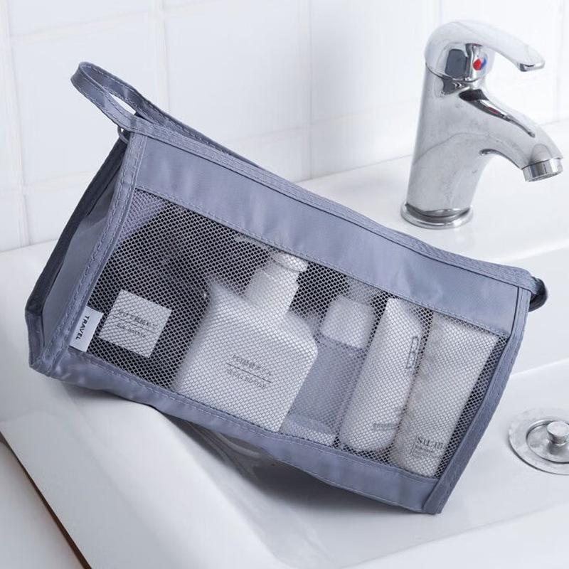Portable Toiletry Bag, Triangular Cosmetic Bag, Portable Business Trip Cosmetic Storage Bag, Mesh Cosmetic Storage Bag Factory