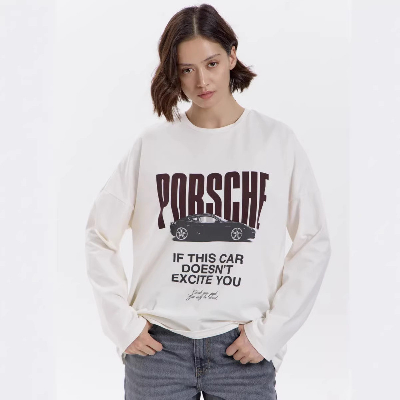 Skims Pullover Printed Long-Sleeved T-Shirt Women's Autumn Pure Cotton Top Loose Inner Layering Shirt 2025 New Style Y2K Skims Pullover Printed Long-Sleeved T-Shirt Women's Autumn Pure Cotton Top Loose Inner Layering Shirt 2025 New Style Y2K