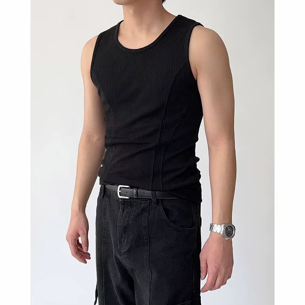 Мужская белая летняя майка без рукавов, футболка, американский стиль, slim fit
