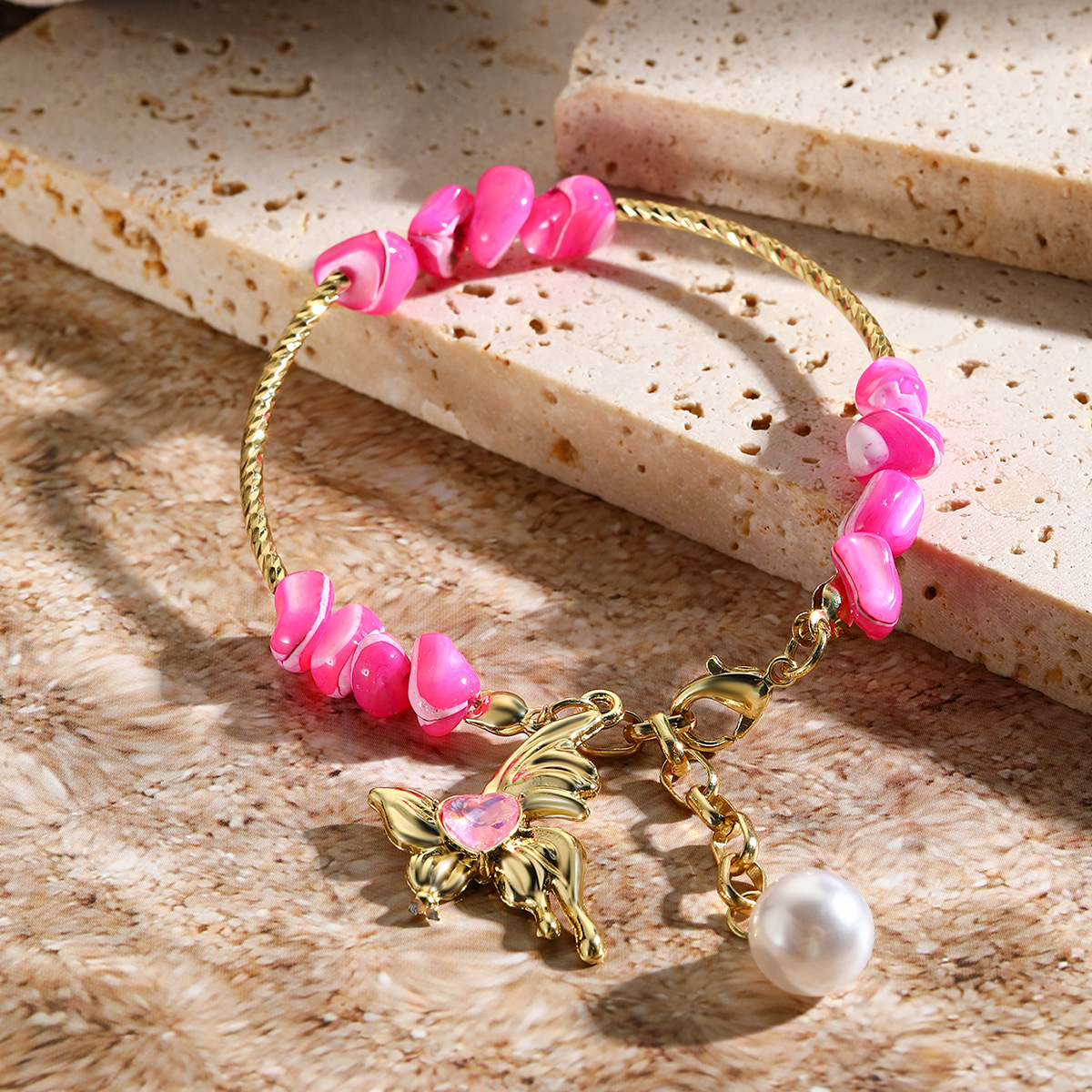 Shell Beaded Bracelet Colourful Seaside Summer Jewellery_voghion.com