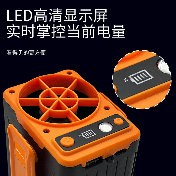 新しい腰掛け扇風機、ポータブル腰クリップ、夏の冷却グッズ、屋外建設現場充電式大容量扇風機|undefined