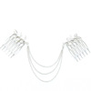 Long metal chain, hair accessory with tassels, wholesale, European style