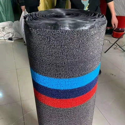 1.2*9 m Burr bottom chennis mat General car mat roll non-slip mat pedal mat free cut (Universal Foot Pad) - burr-bottom-black-and-gray-strips-8-10mm-thick-12-9m-12-9m