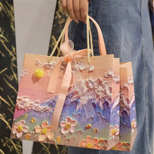 J 43302 Cream Style Oil Painting Gift Bag ���ͷ��ͻ���Ʒ��