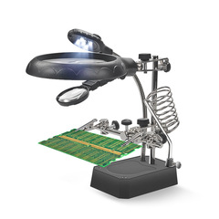 修理補助クリップ LED 拡大鏡ライト付き携帯電話マザーボードデジタル機器修理ツールテーブルハードウェアツール