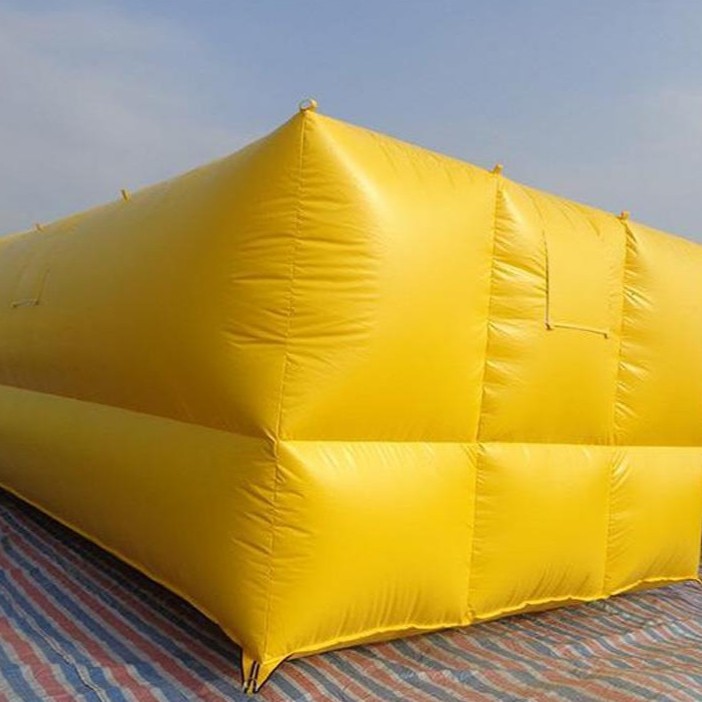 Cojín de aire de emergencia contra incendios plegable tipo de cojín de amortiguación anticaída conveniente para operación aérea con bolsa de aire inflable rápida