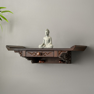 Wall-Mounted Altar for Home Use, Small Shrine Stand for Offering Incense, Guanyin Shrine Cabinet