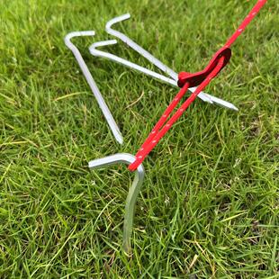 Outdoor camping aluminum alloy ground nail hexagonal question mark ground nail tent ground nail canopy tent accessories wholesale
