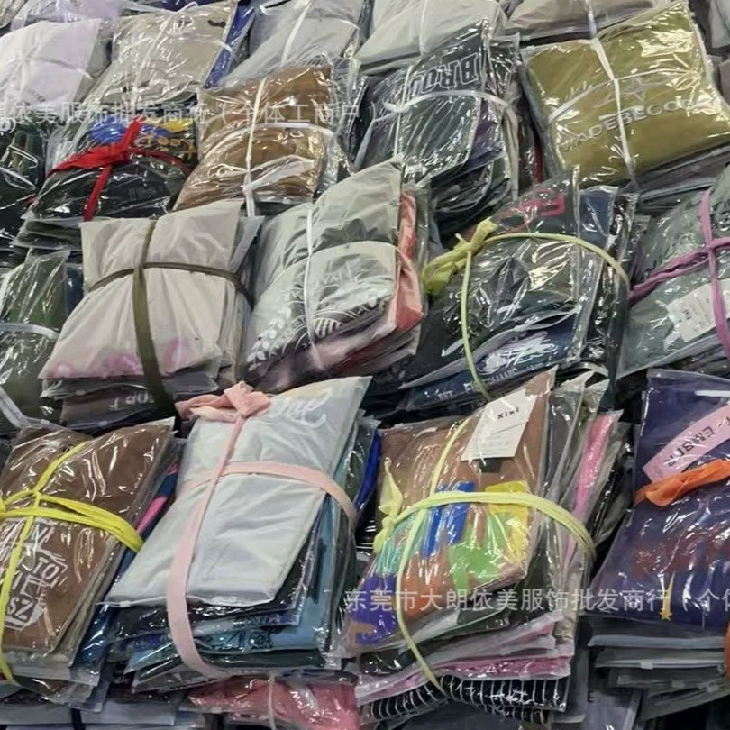 Излишки внешней торговли, дешевая мужская и женская летняя одежда с короткими рукавами, базовые рубашки, топы, оптовая продажа по низкой цене, прямая трансляция