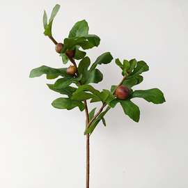 GJU8无花果叶装饰植物绿植室内盆栽假树叶绿叶树枝干造型大枝