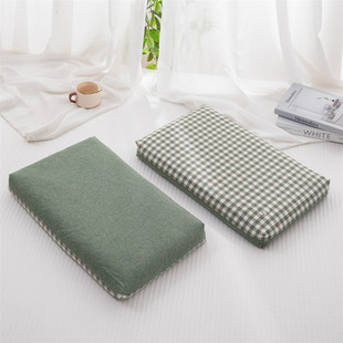 Cotton Buckwheat Pillow Single Simple Plaid Adult Cotton Buckwheat Pillow Core Student Dormitory Summer Neck Pillow
