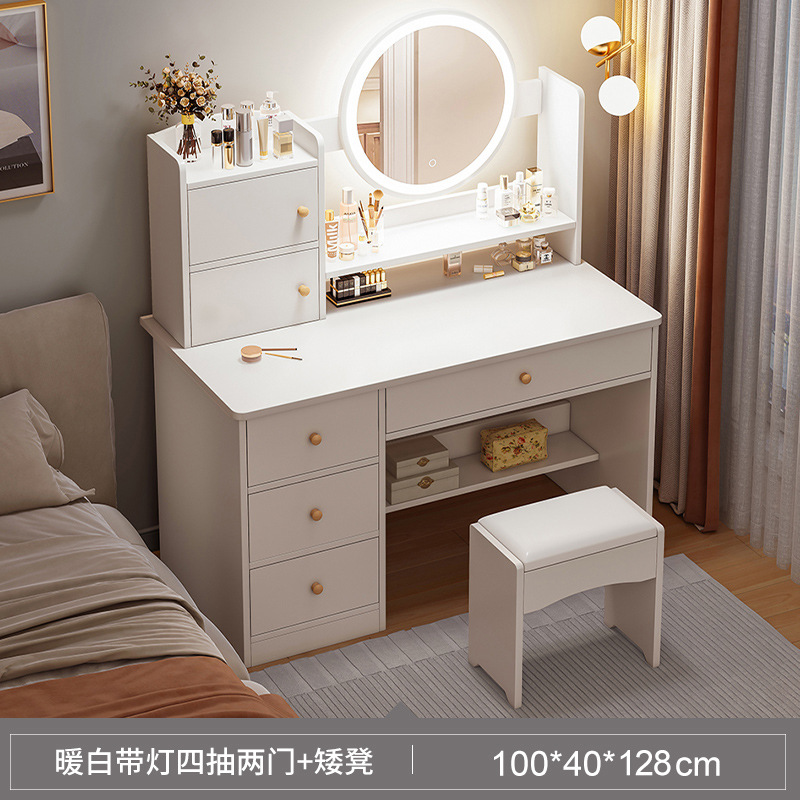 Comedor de vestir dormitorio simple y moderno mesa de maquillaje de la red de la niña dormitorio principal de alquiler de la mesa de maquillaje gabinete de almacenamiento integrado