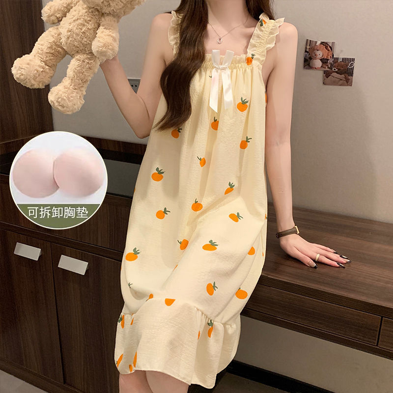 CH-20 # 오렌지 나이트 드레스 가슴 패드 스트랩 [분리 가능]]