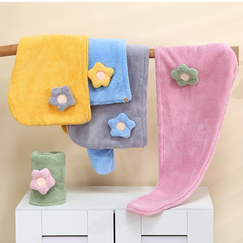 coral hair towel
