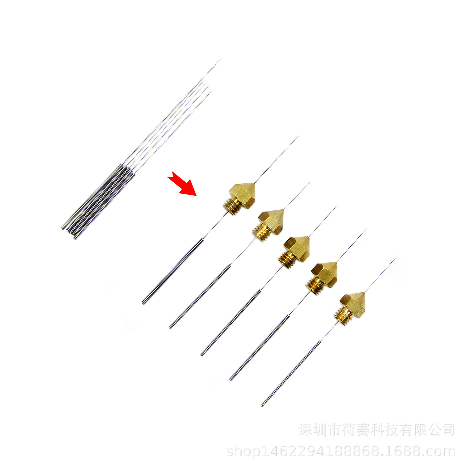 Accesorios de impresora 3d boquilla mk8 latón acero inoxidable broca a través de la aguja e3d boquilla limpieza de la aguja de acero limpiador