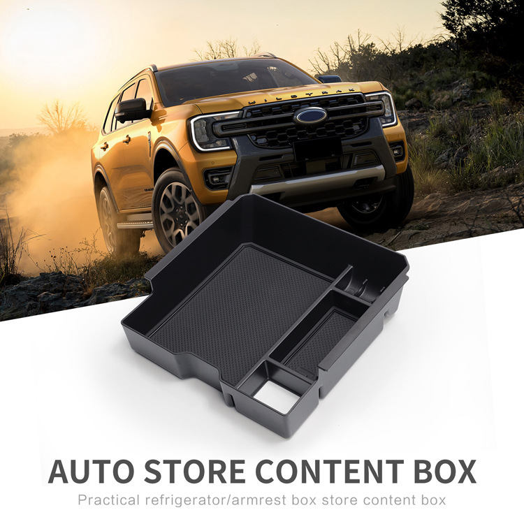 Suitable for 19-25 Models of Ford Ranger Center Console Armrest Storage Box Car Storage Accessories Modification