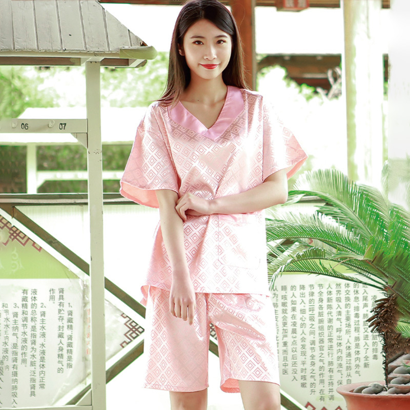여성용 탄성 자카드 체크 무늬