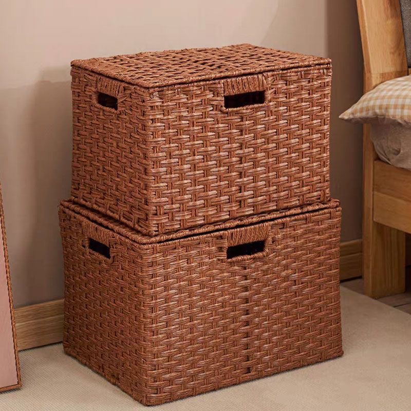 大容量手編み収納ボックスセット寝室車スナックおもちゃ家庭用整理収納収納バスケット洗える