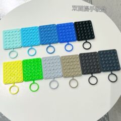 30 個のシリコン吸盤黒シンプルな吸盤ステッカー滑り止め携帯電話ポータブル取り外し可能な携帯電話スクエアスタンド