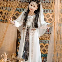 Детское весенне-осеннее платье принцессы Hanfu Western Region Ximiya для девочек, сказочное экзотическое этническое летнее национальное платье.