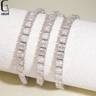 925 Silver Moissanite Men's and Women's Bracelet Four-Claw Single Stone Pagoda Second Pass Diamond Pen with Gra Certificate Fashion Hand Jewelry