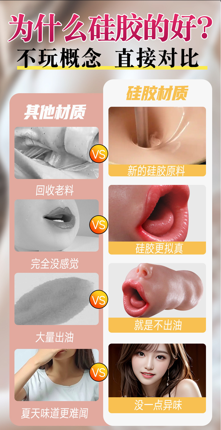 Men’s Manual Masturbation Cup with TPE Mouth, 732g, 19cm — detail image 20
