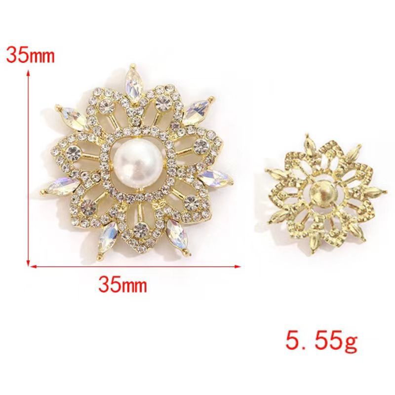 Transfronterizos nuevos accesorios de joyería de aleación de sol hechos a mano diy fábrica de accesorios de ropa al por mayor flor pequeña botón de perforación image 6