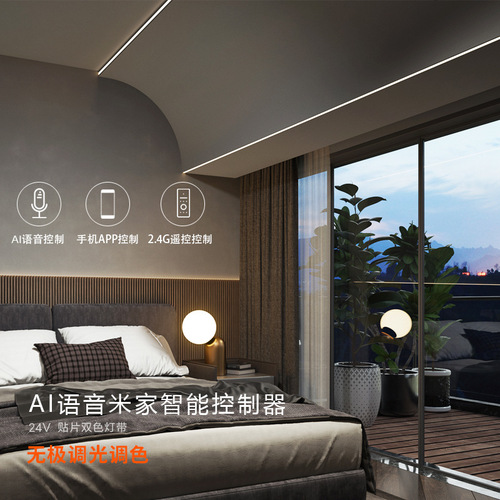 Cob Low Voltage 24V LED Strip 12V Weld-Free Corner Connector Voice Smart Infinitely Dimmable and Color-Changing Controller