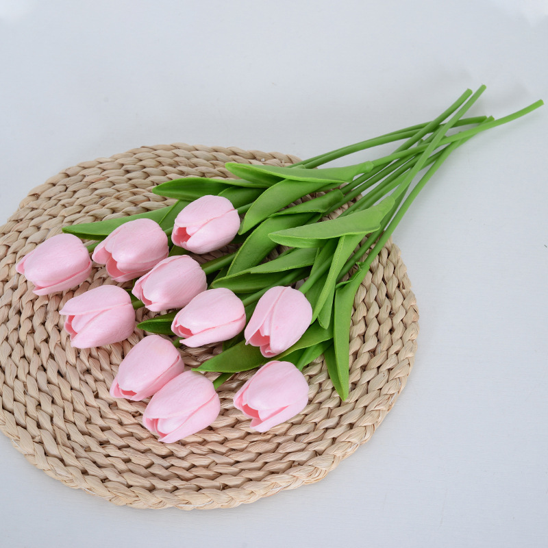 Mini PU Tulipán flor artificial ramo de la boda flor artificial decoración del hogar fotografía transfronteriza flor artificial al por mayor