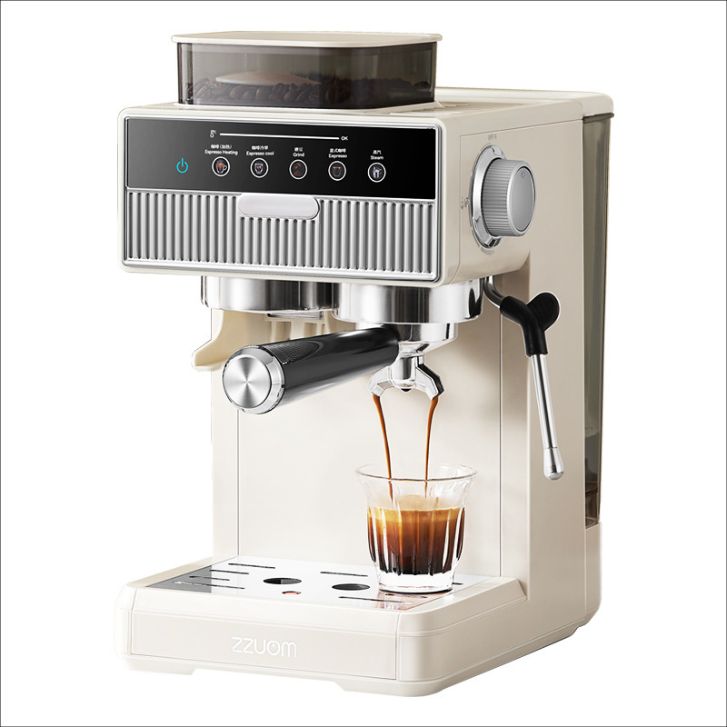 外国貿易越境コーヒーマシン家庭用小型全自動冷熱ダブル研磨一体式濃縮コーヒーマシン|undefined