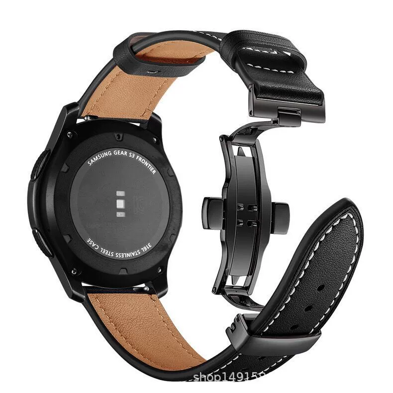 Применимый ремешок для Huawei GT2 leather Pro, Watch3, часы GT Smart 46, Butterfly пряжка 22 мм