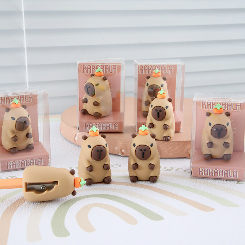 Nuevos productos Capibara dibujos animados lindos muñecas de silicona lápiz de dibujo de